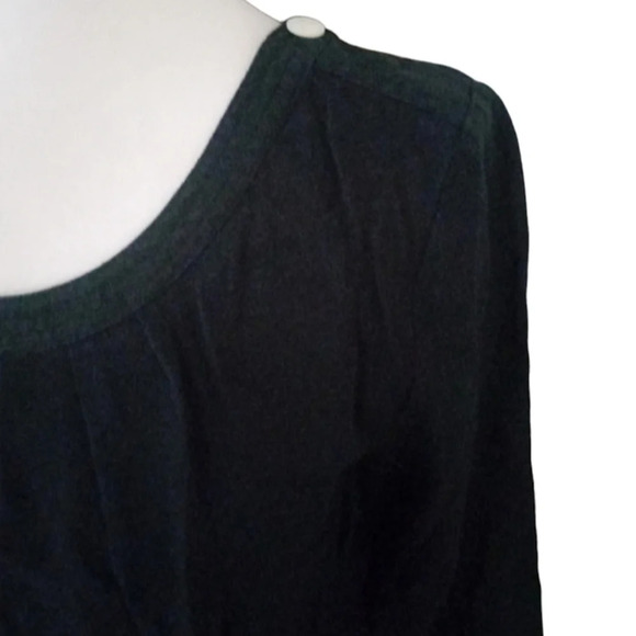 J. Crew Women's Navy Blue White Contrasting Button Detail Linen Blouse Size XS - Picture 7 of 7